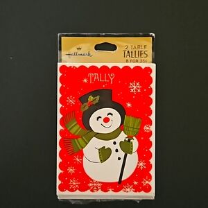 Vintage Hallmark Christmas Snowman Bridge  Tallies 8 NOS